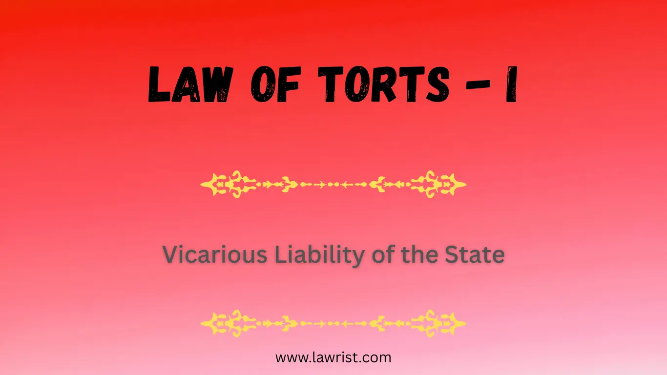 Vicarious Liability of the State